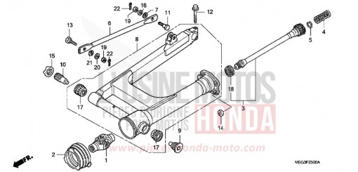 BRAS OSCILLANT VT750CA6 de 2006